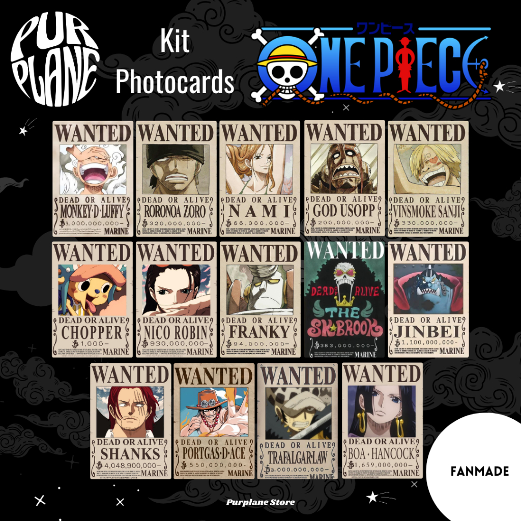 Photocards One Piece Chapéus de Palha Luffy Nami Zoro Robin Sanji Ace Mugiwara Anime Fanmade Lomocard Otaku Mangá em Oferta na Shopee
