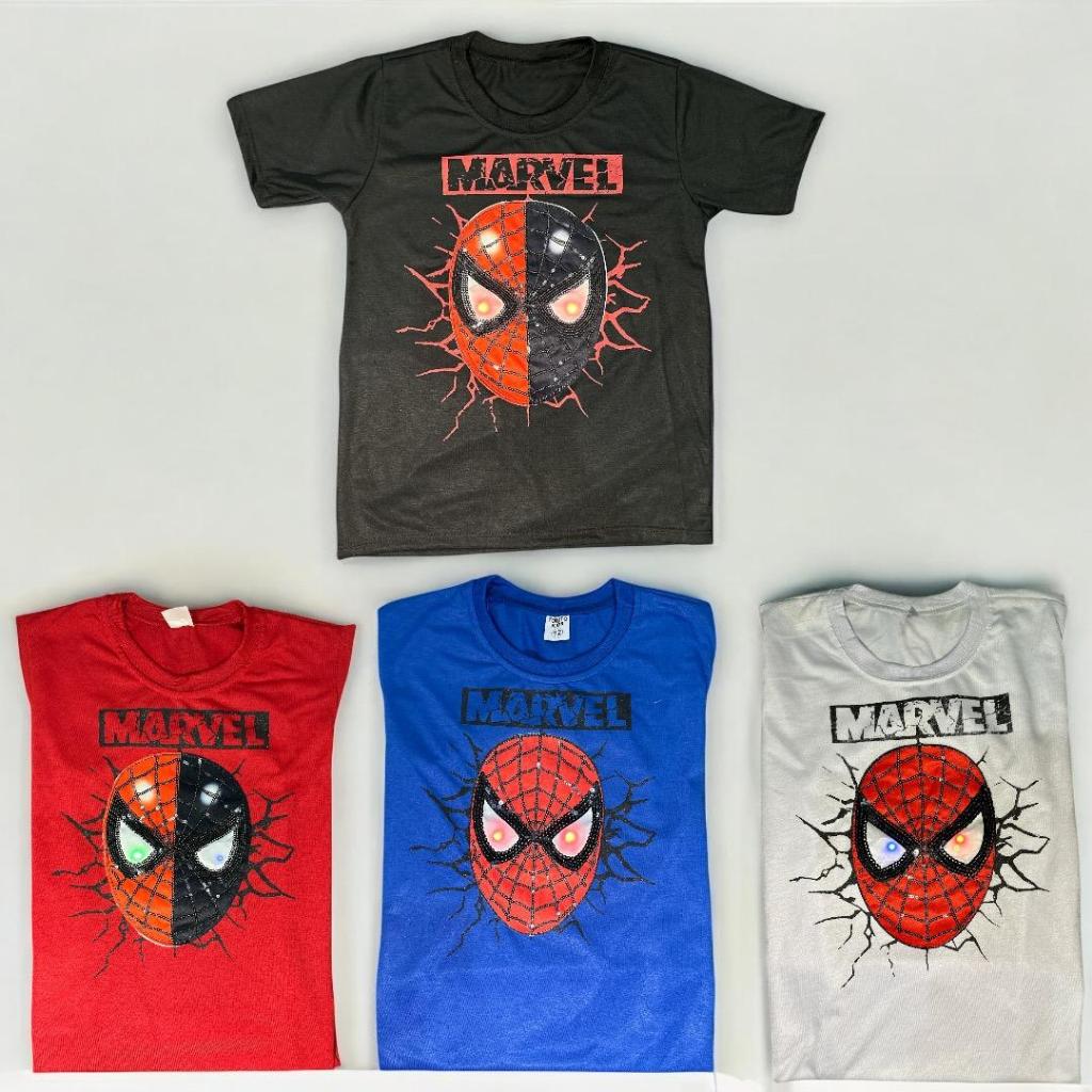 Camiseta infantil personagens Masculino de Led (prova de água) para festas aniversario presente