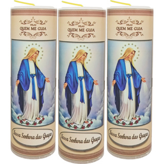 Vela 7 Dias Nossa Senhora das Graças Linda Imagem e Oração em Oferta na Shopee