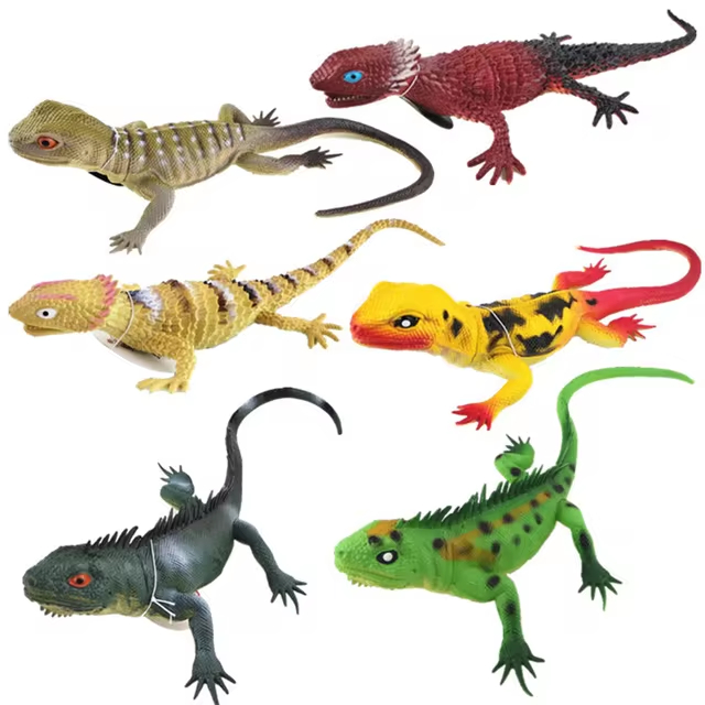 Kit 10 Lagarto Lagartixa Crocodilo De Borracha Para Brincadeira Pegadinha - Atacado