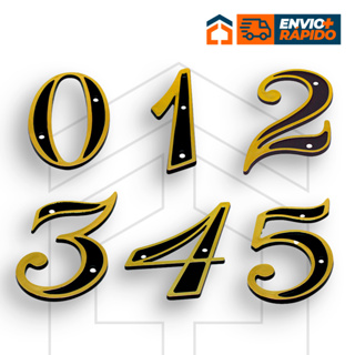 Número Residencial e Letras Dourado 0 ao 9 C/ parafusos casa em Oferta na Shopee