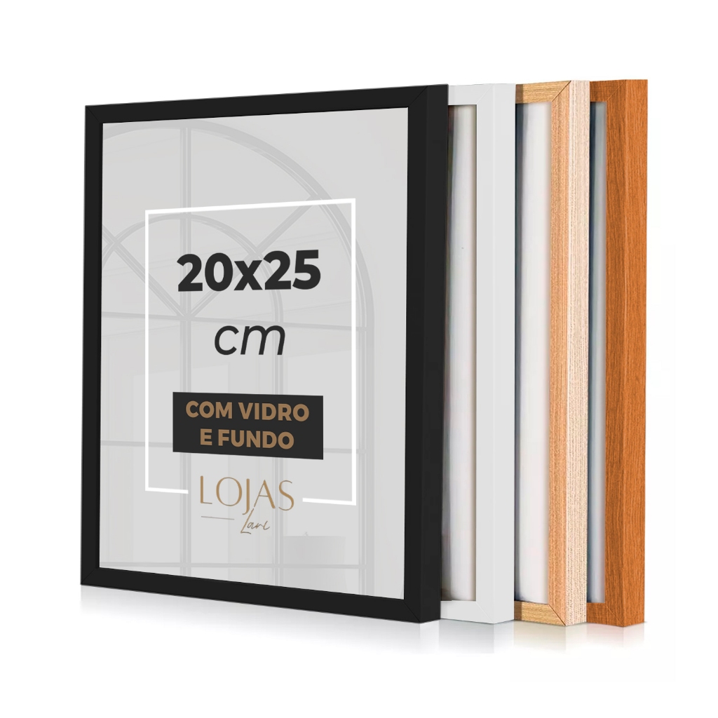 Molduras 20x25cm com Vidro Quadro Foto Poster Retrato (Escolha o tamanho e a Cor) em Oferta na Shopee
