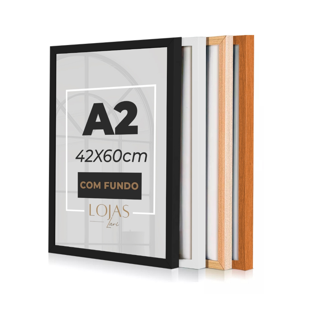 Moldura A2 A3 A4 20x25 A5 com acetato Quadro Diploma Fotos Poster (Escolha o tamanho e a cor) em Oferta na Shopee