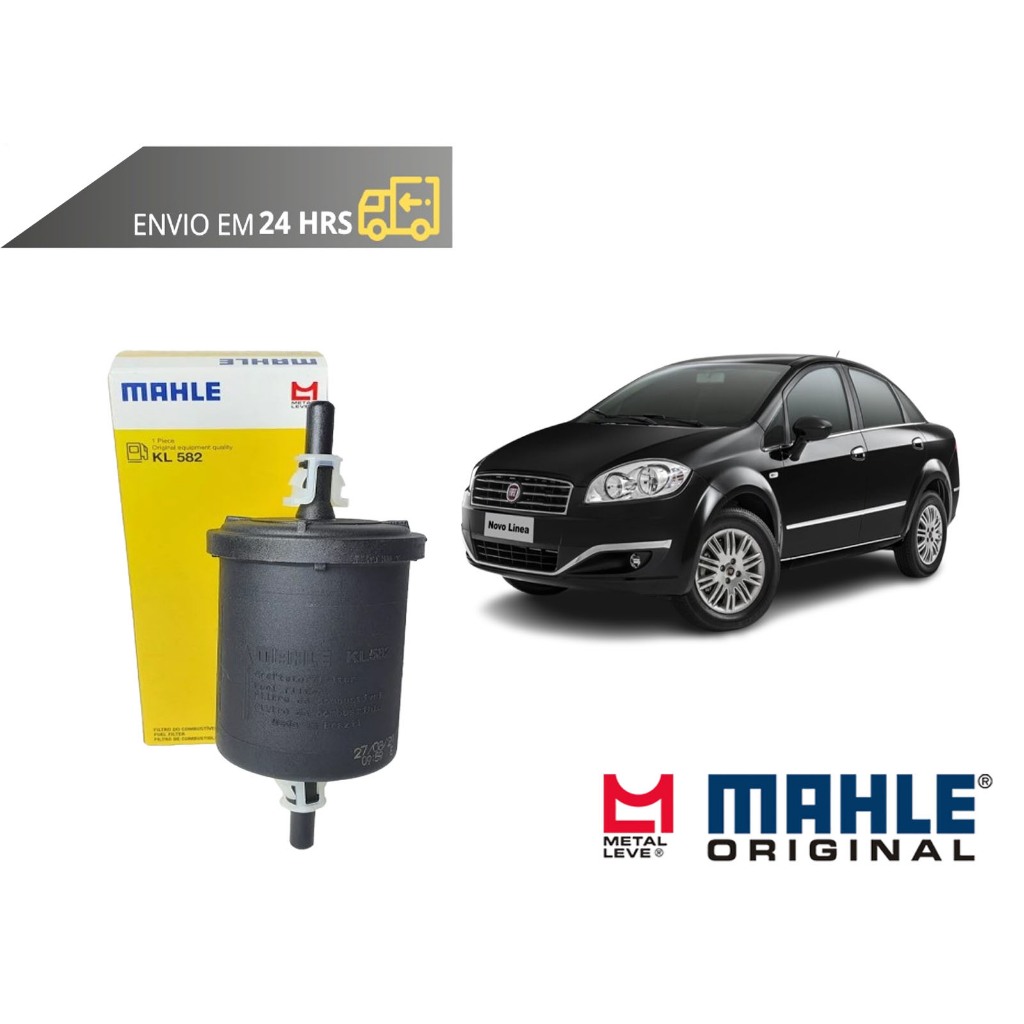 Filtro de Combustivel Fiat Linea todos de 2008 a 2016 Original Mahle Metal leve em Oferta na Shopee