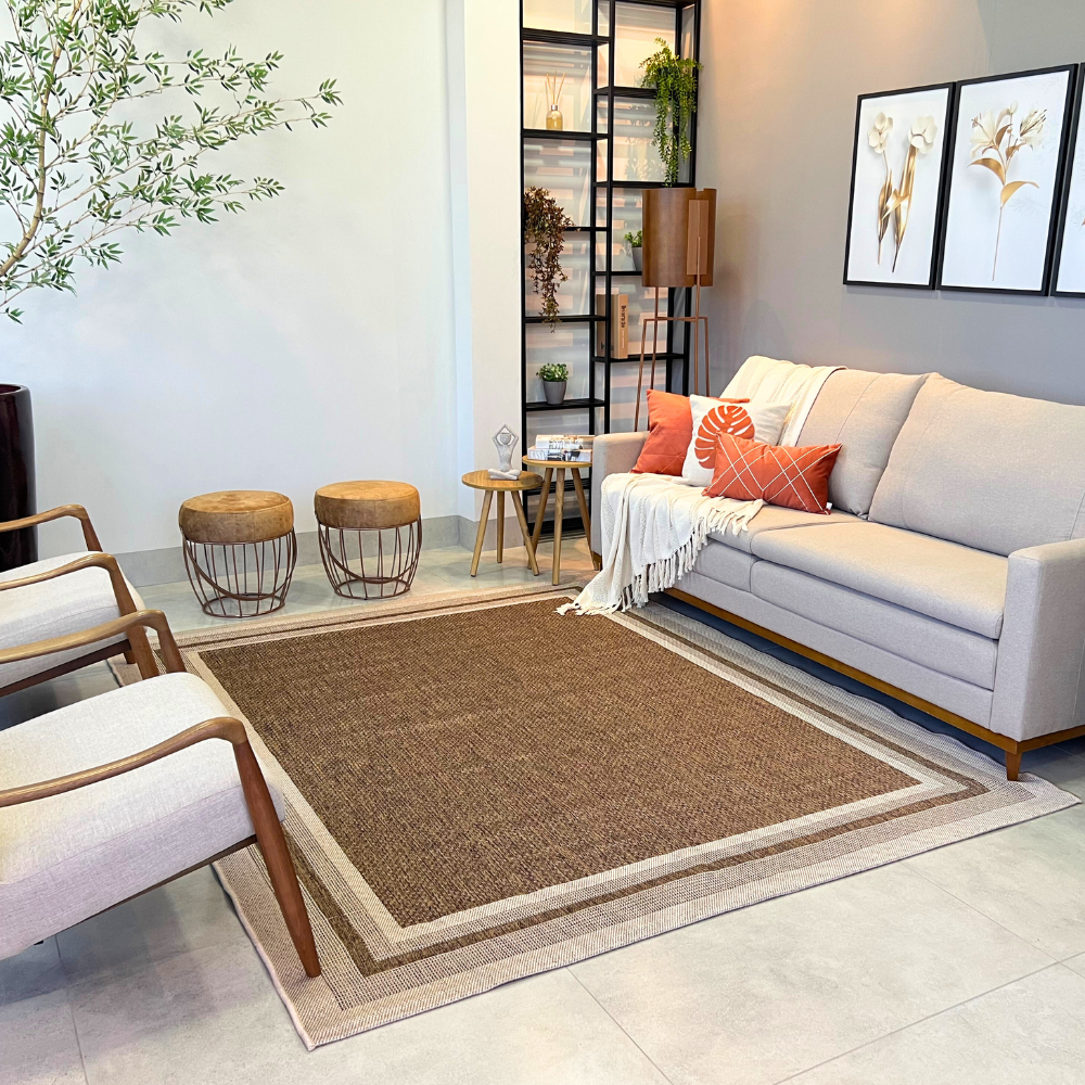 Tapete 250x300 Sala Sofisticada Modelo Moldura Luxo e Elegância para Quarto Hall de Entrada Espaços Comerciais