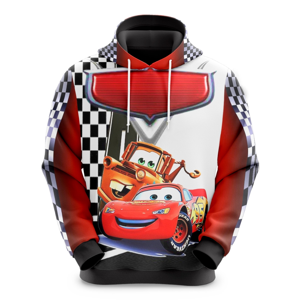 Blusa de Moletom Sublimado Infantil Desenho Carrinhos Novidade Top 437