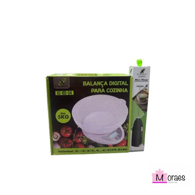 kit balança de cozinha + mixer