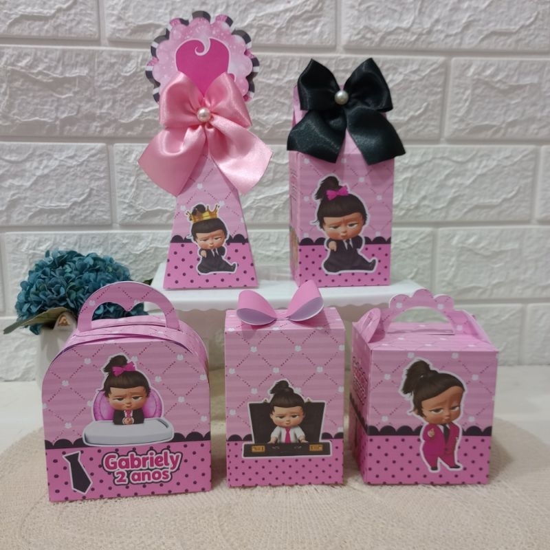 PEGUE E MONTE Kit Festa Personalizados PODEROSA CHEFINHA ROSA Lembrancinhas Caixinhas