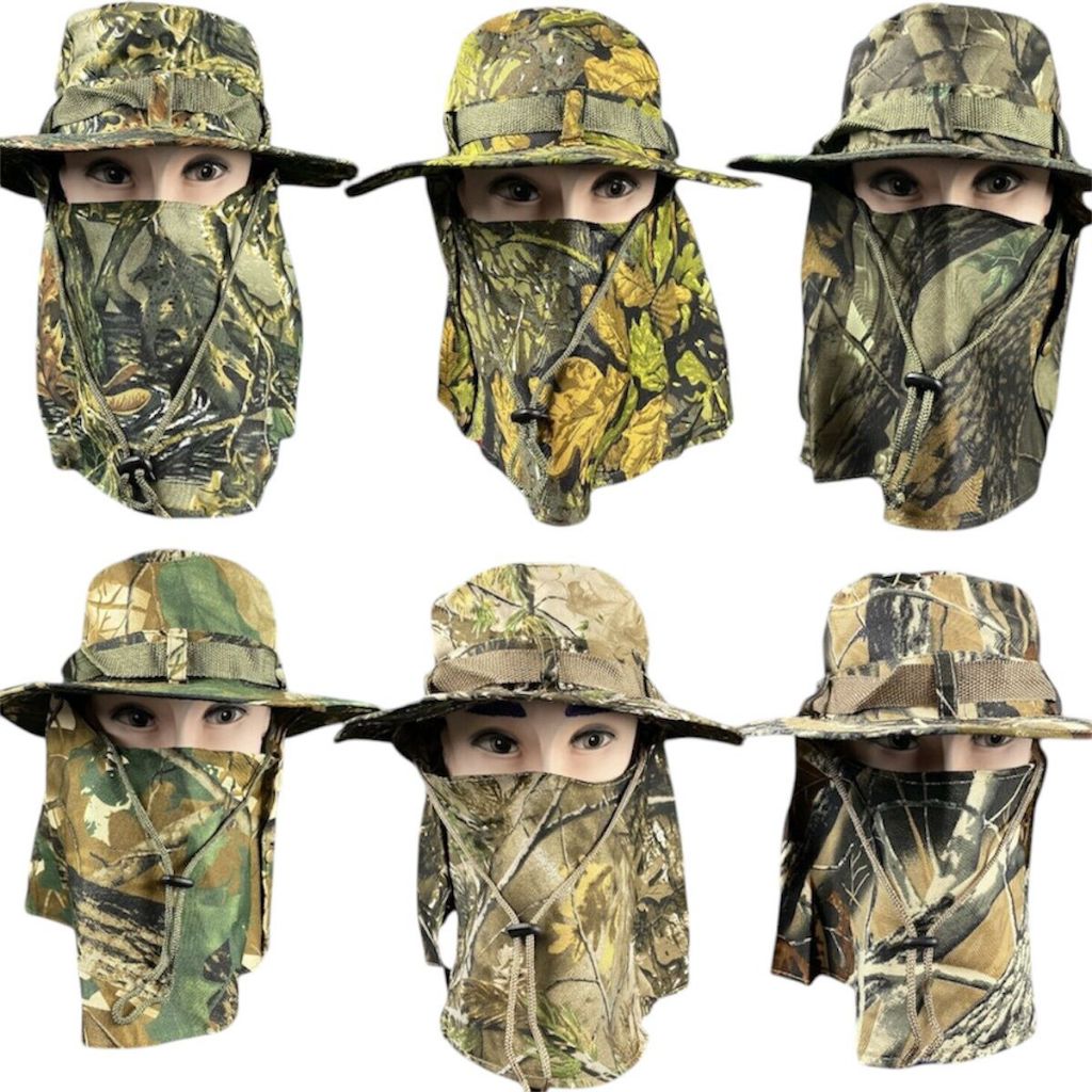 Chapéu Camuflado Boonie Hat Exército Pescador Proteção Uv Unissex Chapéu Australiano Pesca Camping em Oferta na Shopee