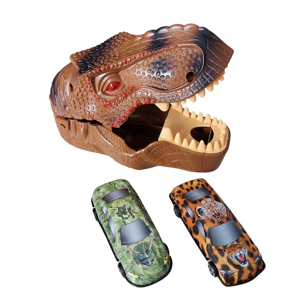 Brinquedo Dinossauro Lança Carrinho Lançador de Carro Dino Carrinho Brinquedo