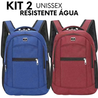 Kit 2 Mochila Reforçada Zíperes Cadeado Envio Imediato Unissex em Oferta na Shopee