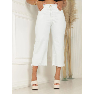 Calça Jeans Pantacourt Feminina Cintura Alta  - Versátil e Casual - Jeans Premium