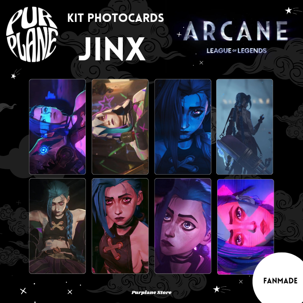 Arcane Photocards League of Legends Lol Fanmade em Oferta na Shopee