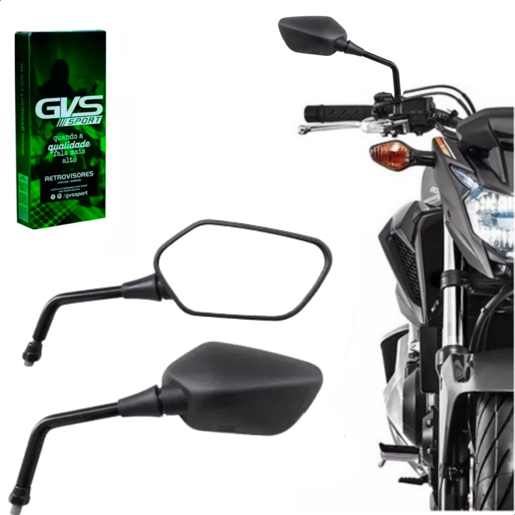 Retrovisor Gvs Moto Modelo Original Cb300 2011 Barato Par em Oferta na Shopee