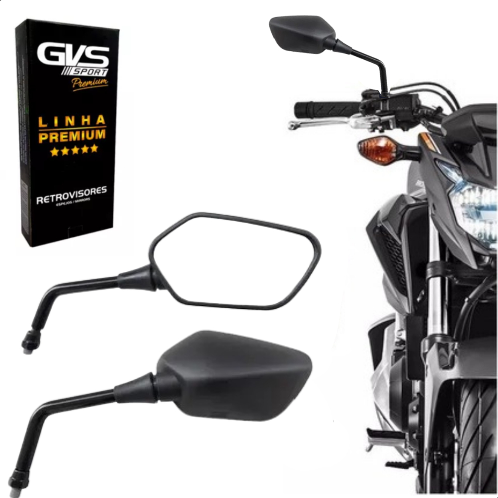 Retrovisor Gvs Modelo Original Cb300 Lente Convexa 2011 em Oferta na Shopee