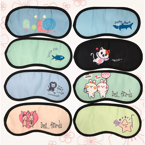 KIT 3/6/12 PCS Mascara De Olho Tampa Olho para Dormir de Olhos Vendados（Modelo aleatório)
