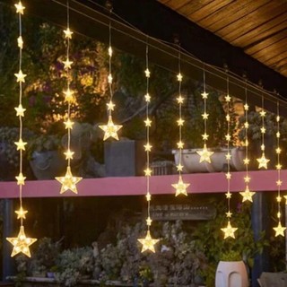 Cascata 128 LED estrelinha fio de fada 8 Funções M/F Uso Externo