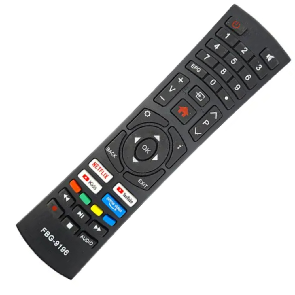 Controle Remoto Compatível com TV Multilaser Smart 4k Ti026 Netflix You tube Kids SKY/FBG-9196