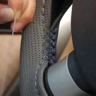 Capa Para Volante de Carro em Couro Revestimento Costurada Ajuste Perfeito em Oferta na Shopee