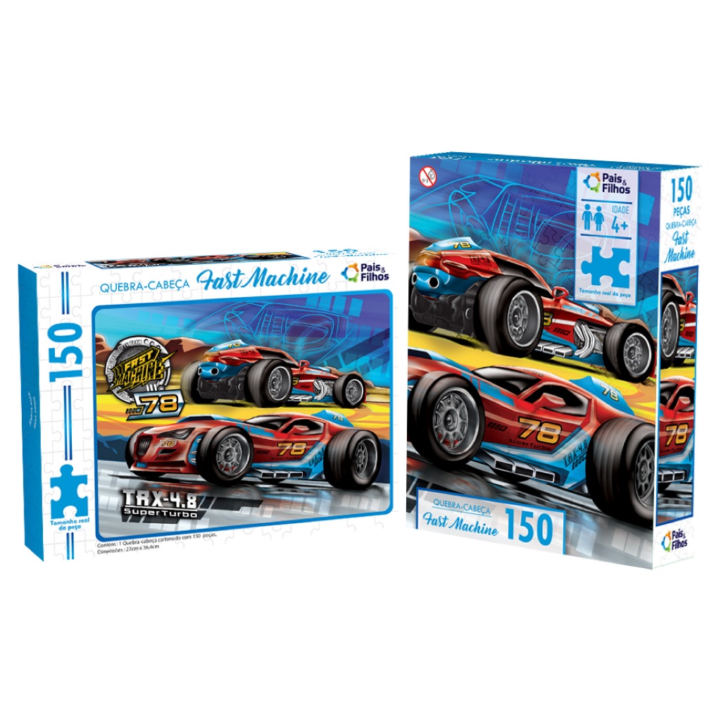 Quebra-cabeça Fast Machine - 150 Pc Pais E Filhos Puzzle Jogo De Montar