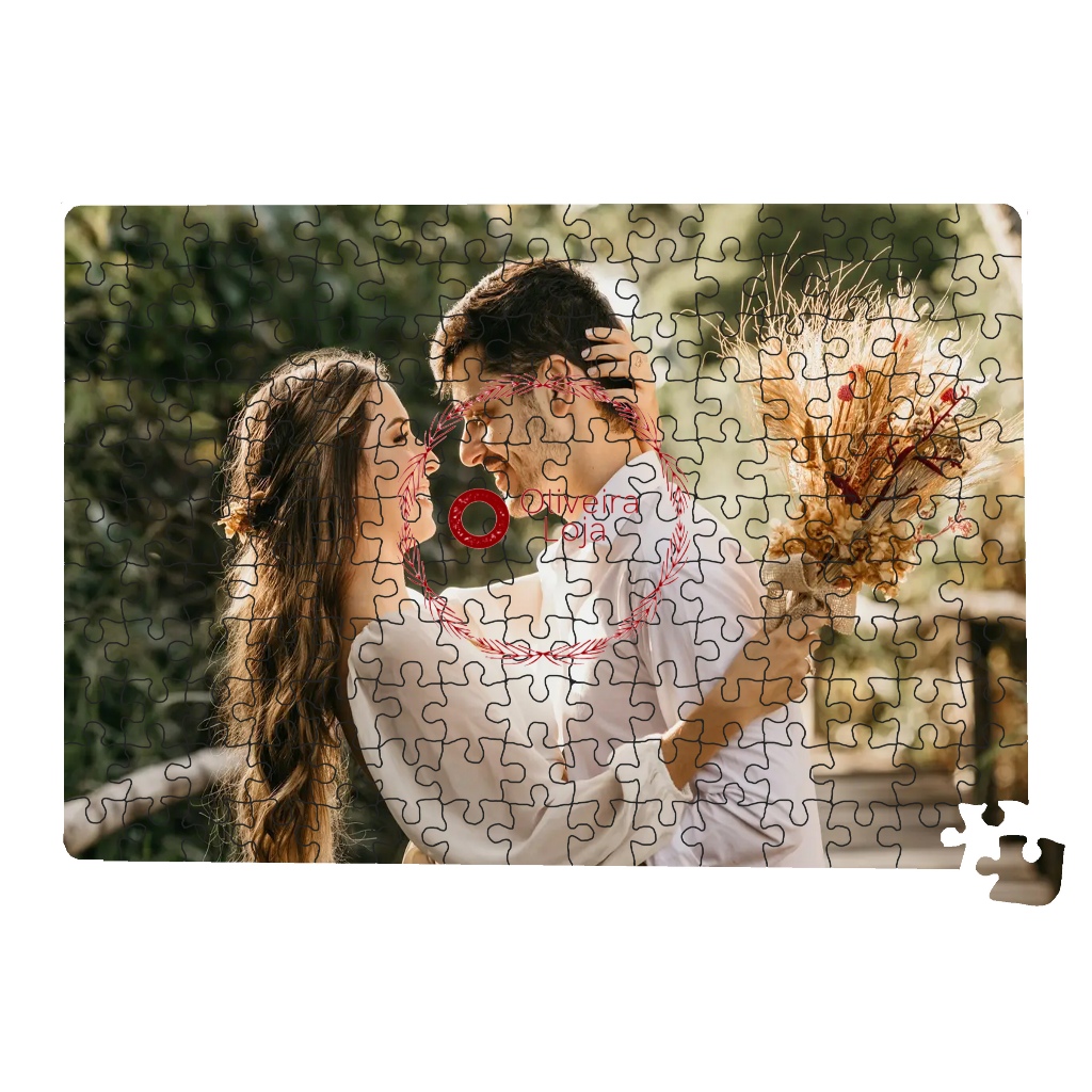 Quebra Cabeça Personalizado Foto Presente Namorado Casal Jogo Diversos Tamanhos