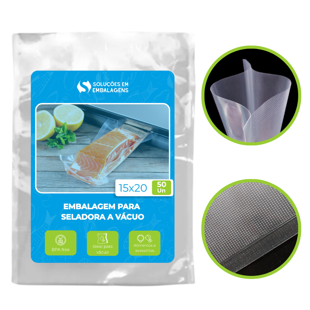 Embalagem a Vácuo 50 Unidades Sacos A Vácuo Ranhura Gofrado para seladora a vácuo em Oferta na Shopee