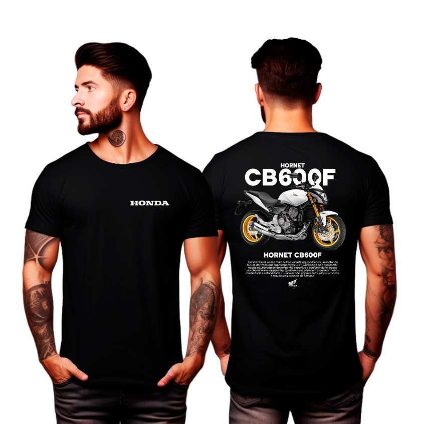 Camiseta Hornet Honda CB600F 100% Algodão Unissex Lançamento