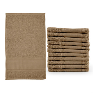 Kit 12 Toalhas de Lavabo Linha Social Toalhas para Manicuri - Cor Marrom Claro Cogumelo em Oferta na Shopee