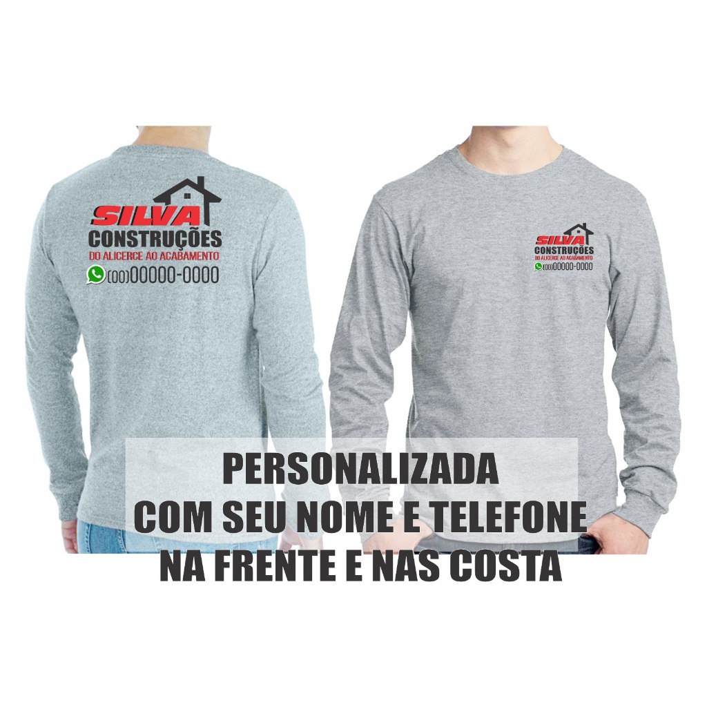 kit 10 Camisetas Personlizada Com Seu logo Com Seu Nome e Numero de Telefone