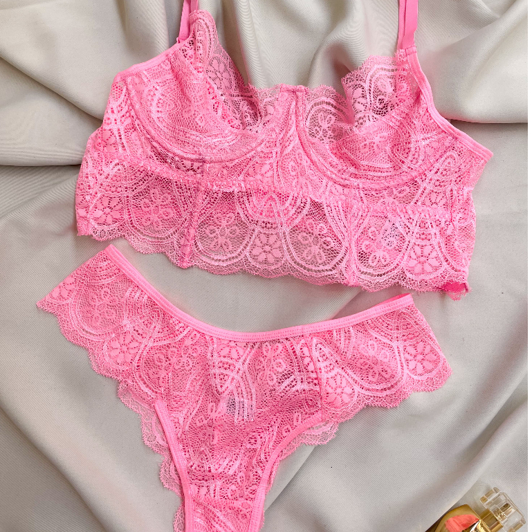 Conjunto Sem Bojo, Conjunto Calcinha e Sutiã Sem Bojo Com Aro - ELISA em Oferta na Shopee