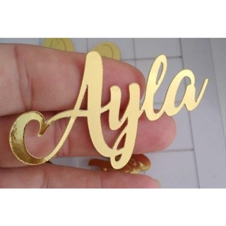 50/60/100 Apliques em papel lamicote 255g tamanho 5cm (Podendo variar com 2 NOMES/ Inicial / Número de 0 a 9) em Oferta na Shopee