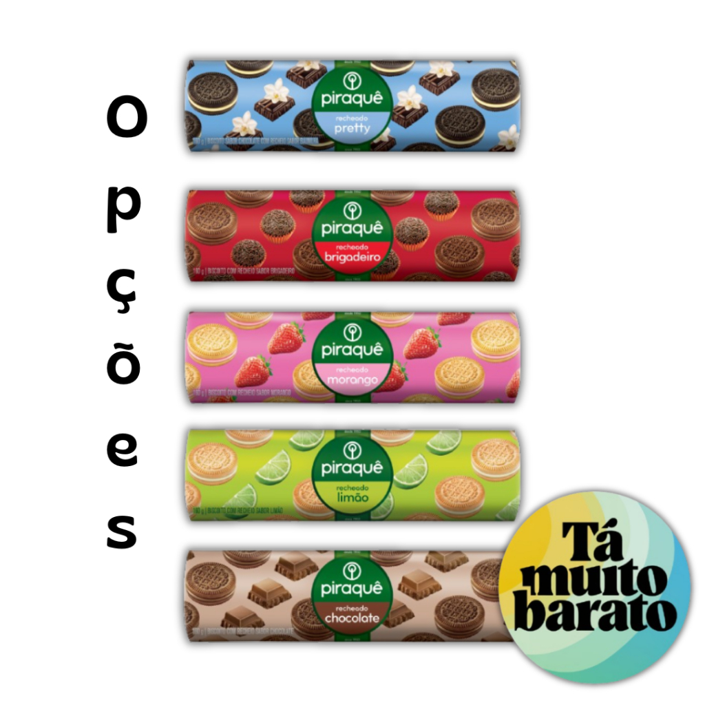 OPÇÕES Biscoito Recheado Piraquê - Pacote 160g