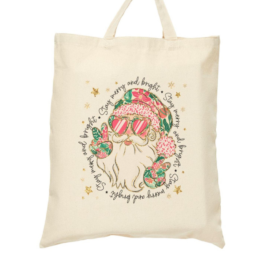 Bolsa Sacola Ecobag Stay Merry and Bright