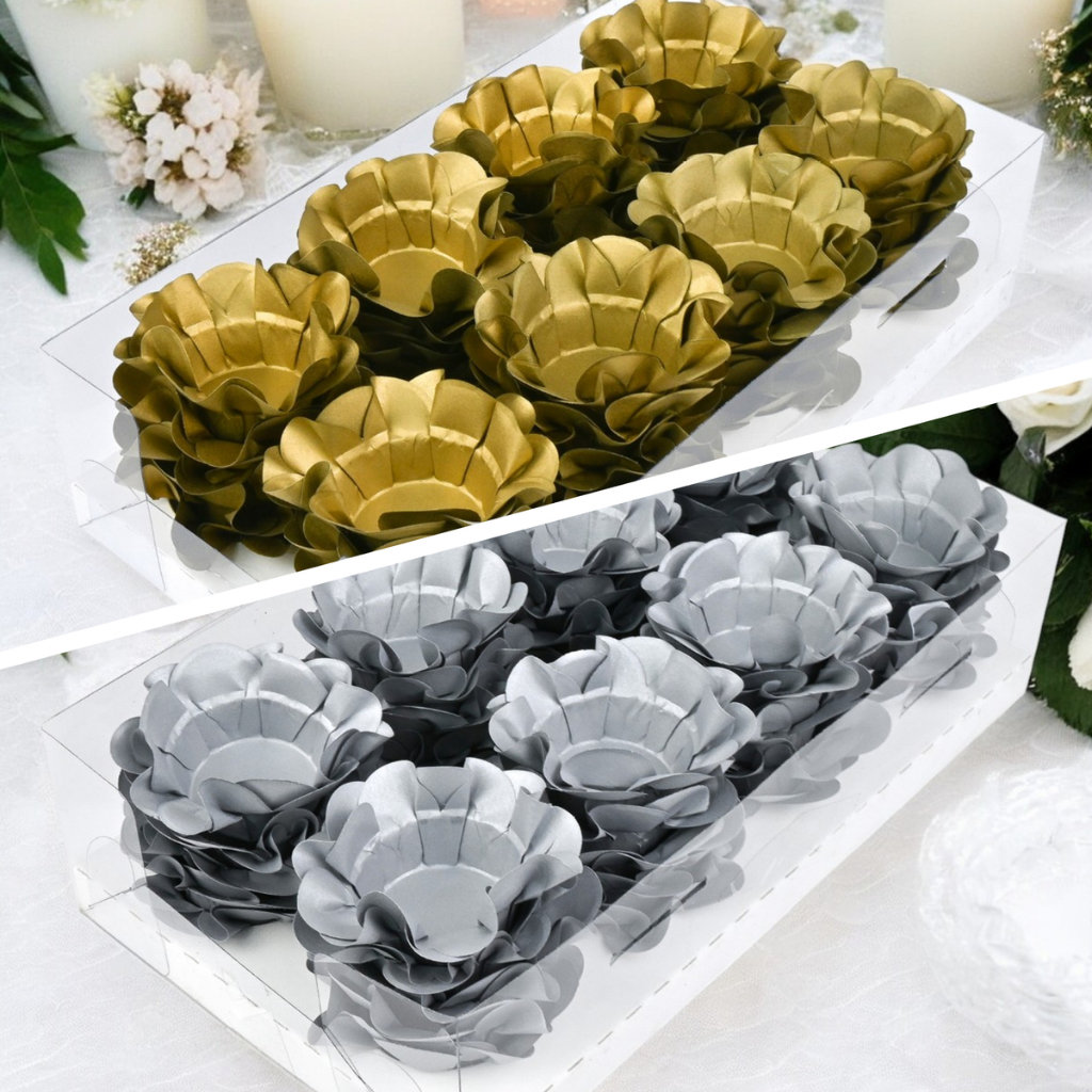 40 Forminhas Doces Finos Gardenia Casamento Dourado ou Prata