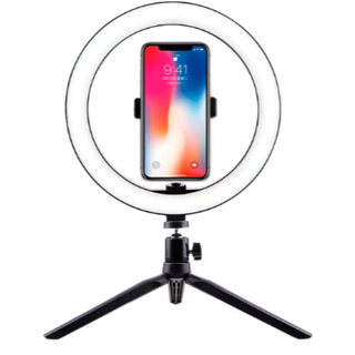 Anel Ring Light16cm/ 26cm com Tripé de Mesa, Suporte para Celular e Conexão USB em Oferta na Shopee