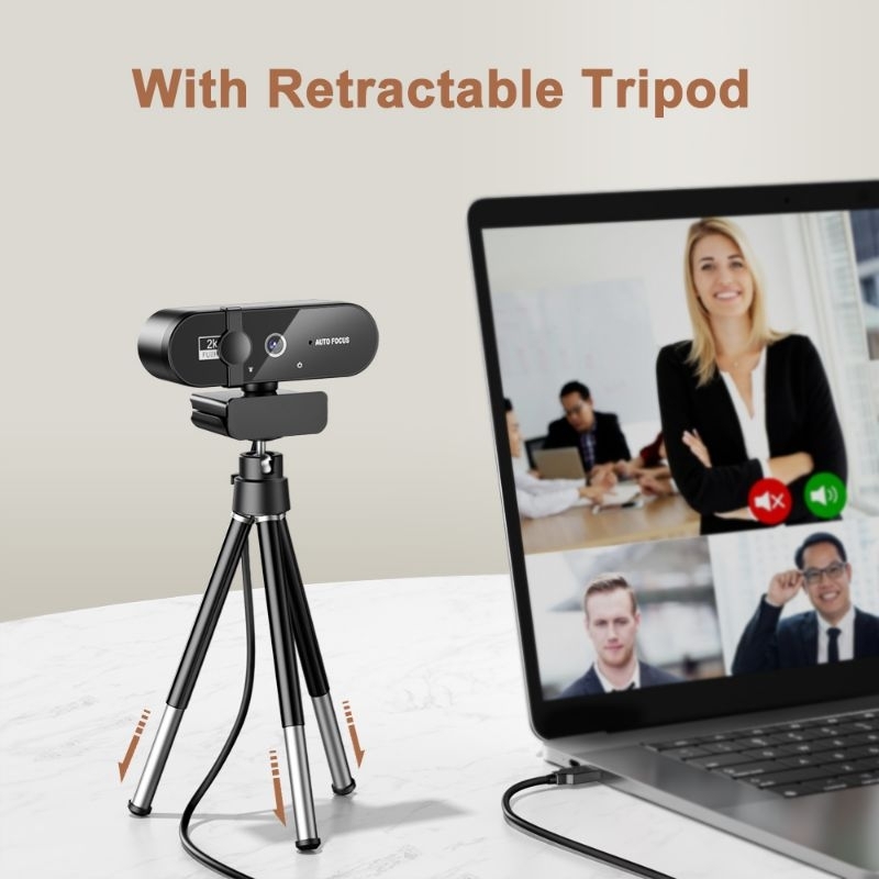 Mini webcam câmera 2k full hd com microfone 30fps usb foco automático para PC ou conteúdo adult.