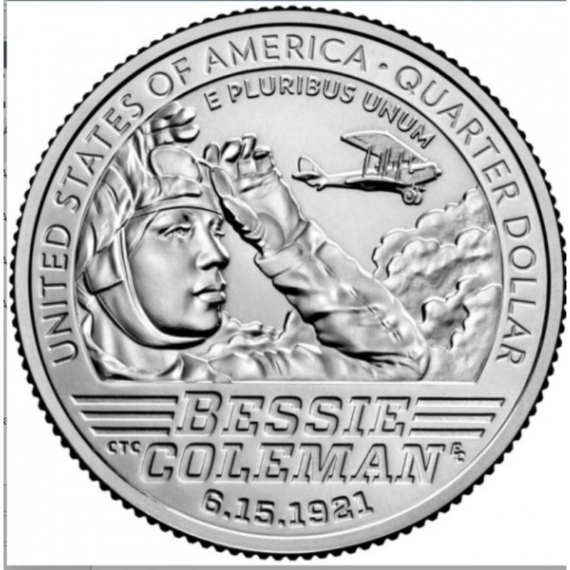 Moeda Estados Unidos quarter dollar > Mulheres Americanas > Bessie Colemam
