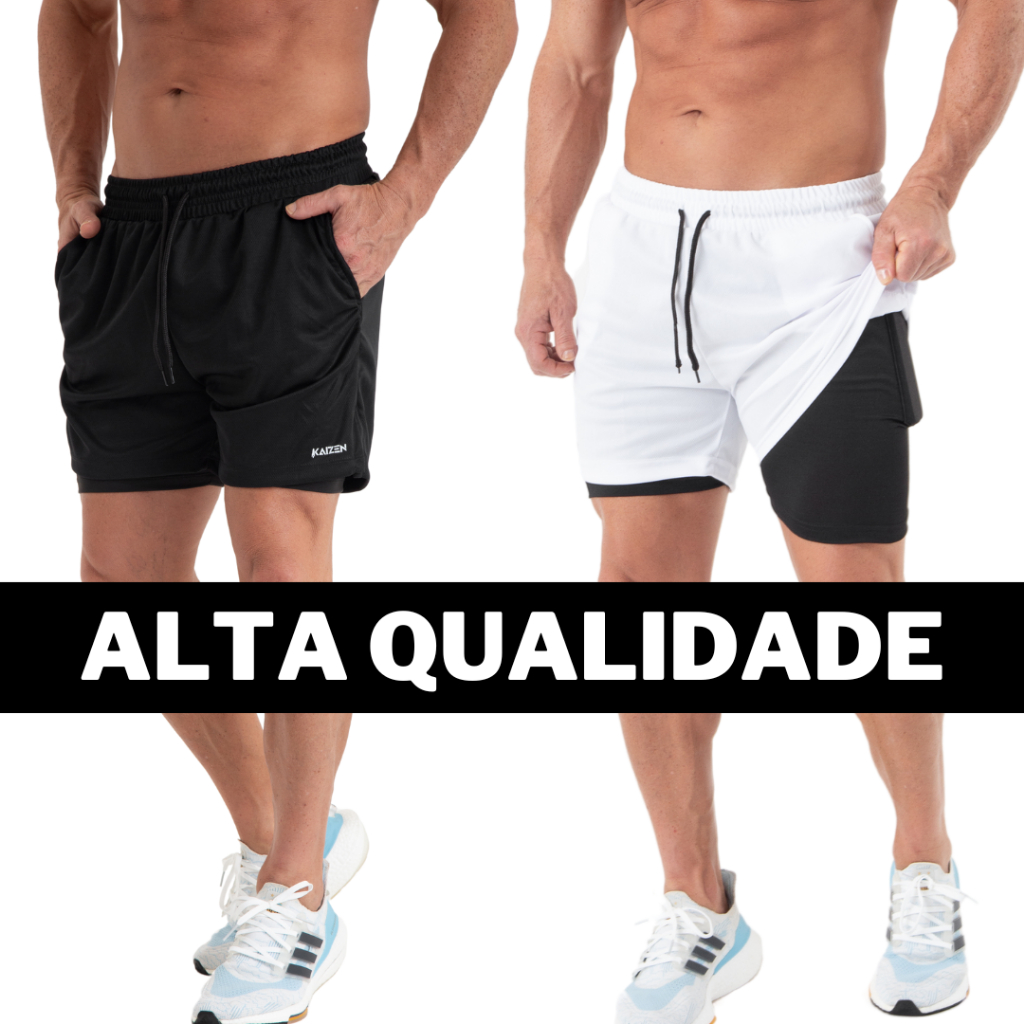 shorts 2 em 1 academia e treino sport fit dry fit com elastano com proteçao uv sports MOVE FIT em Oferta na Shopee