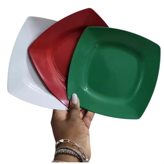 Kit 10 Pratos SOBREMESA Quadrados Plástico festas aniversários aperitivos Confraternização Natal bar em Oferta na Shopee