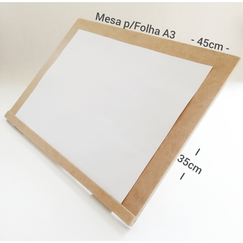 Prancheta Mesa para Desenho Portátil Para Folha A3 em Madeira Mdf c/2 Inclinações em Oferta na Shopee