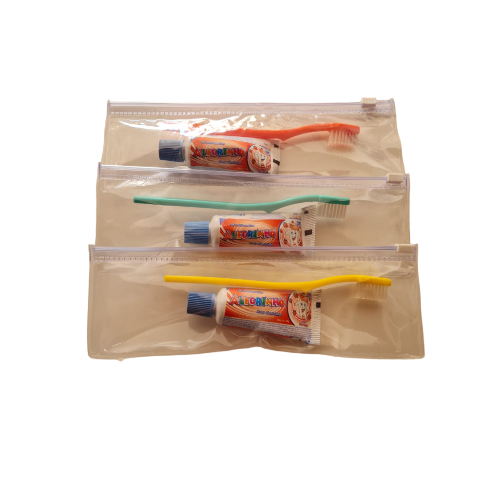 Kit de higiene bucal infantil kit festa pijama (6 kits)