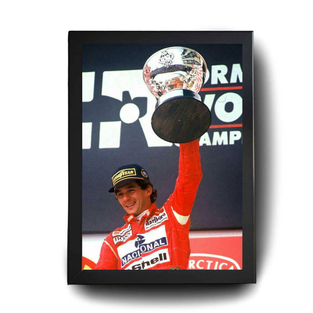 Quadro Ayrton Senna Com Moldura 10 Variedades | 35x25cm