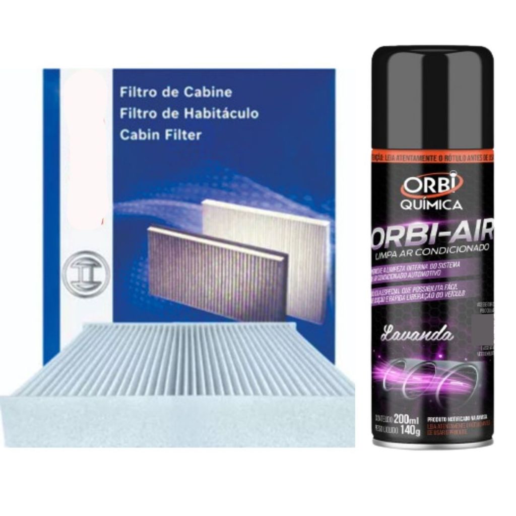 Kit Filtro Ar Condicionado Bosch E Higienizador GM S10 Blazer Flex Diesel