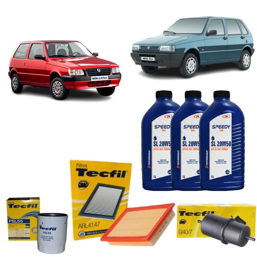 Kit Troca De Oleo E Filtros Uno Fiorino 1.0 Fire 20w50 mineral revisão completa em Oferta na Shopee