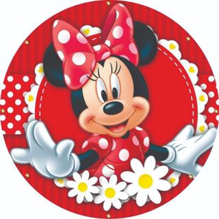 mini painel de mesa minnie vermelho 50x50cm em Oferta na Shopee