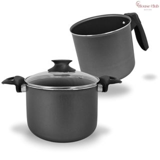 Kit 2 Peças Caldeirão 18 cm Antiaderente Teflon com Tampa de Vidro e Caneco Leiteira 16 cm Cor Preto Grafite em Oferta na Shopee