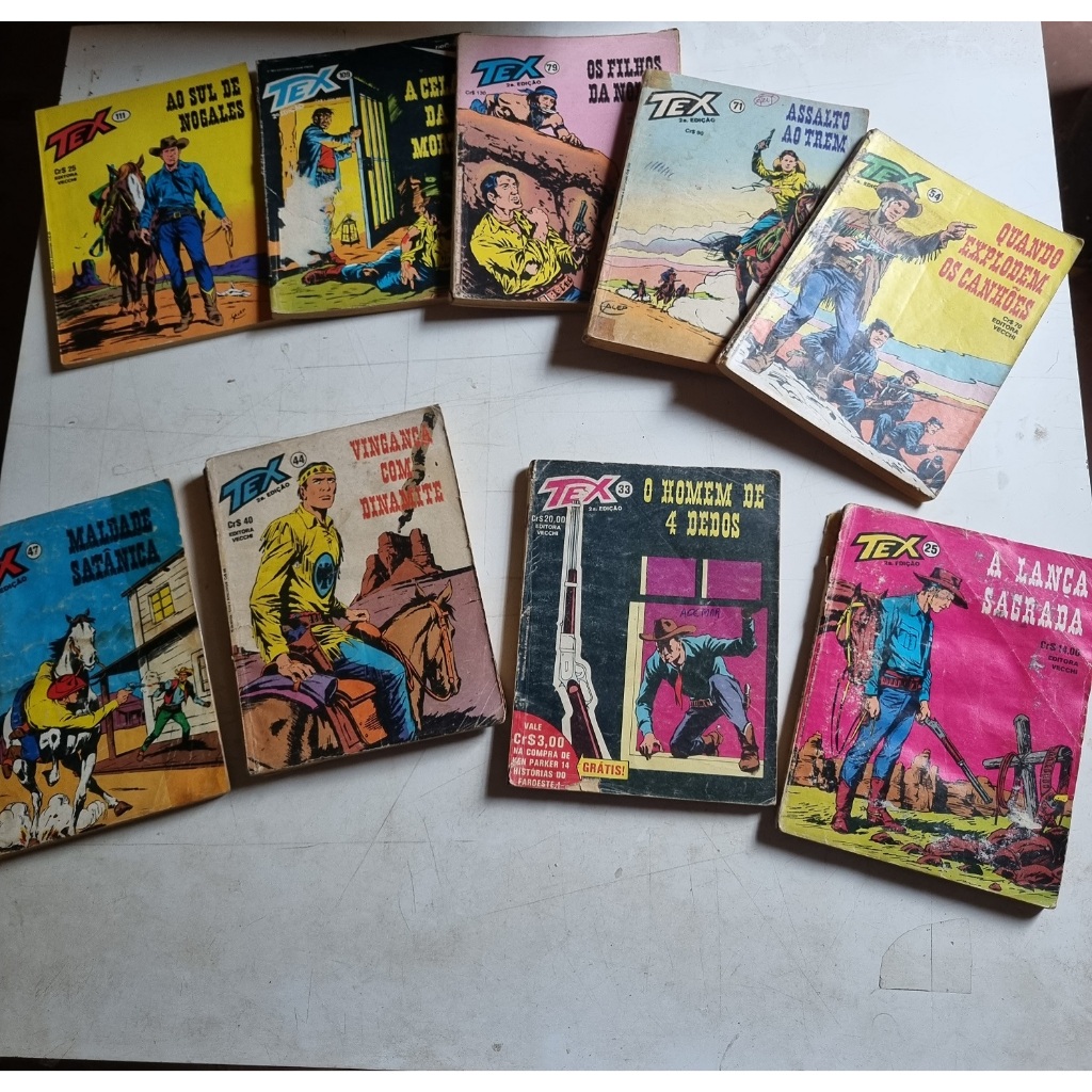 Hq Tex Editora Vecchi - números 11 ao 99 - Sebo Famisc
