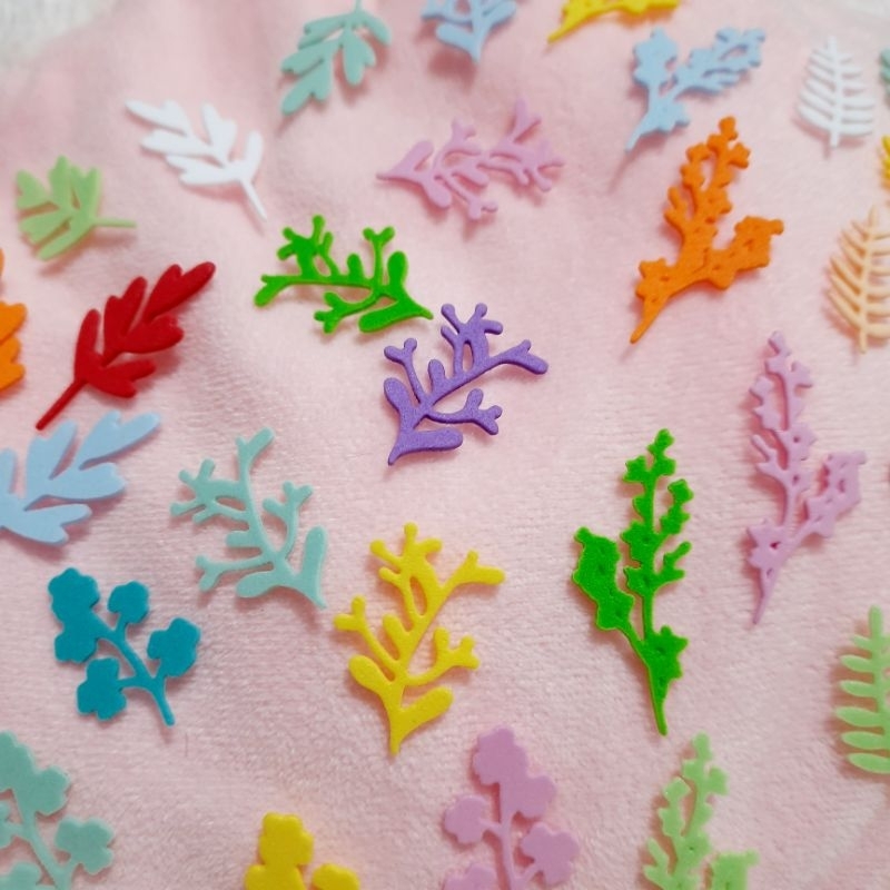 Apliques em EVA Folhas - Fundo do Mar em Oferta na Shopee
