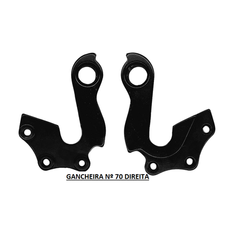 GANCHEIRA ALUMINIO PARA QUADRO - 70 - OGGI AGILE CARBON / CALOI CARBON RACING EIXO 9MM E ELITE CARBON