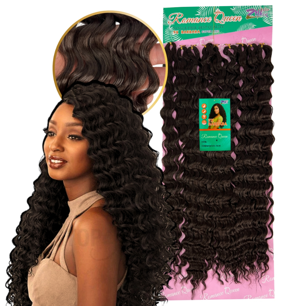 Cabelo Cacheado Crochet Orgânico 75cm Barbara Romance Queen Bio Fibra Zhang Hair